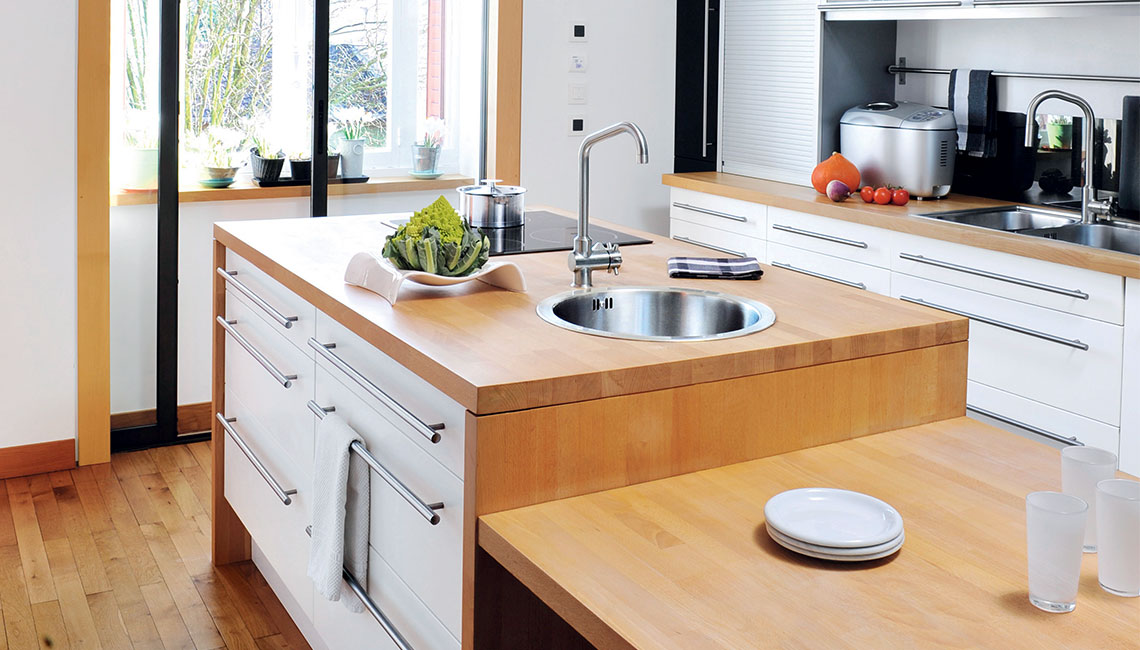 Plan de travail en bois
